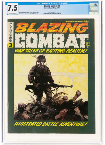 Blazing combat cgc 5 1966 - cgc, 7.5